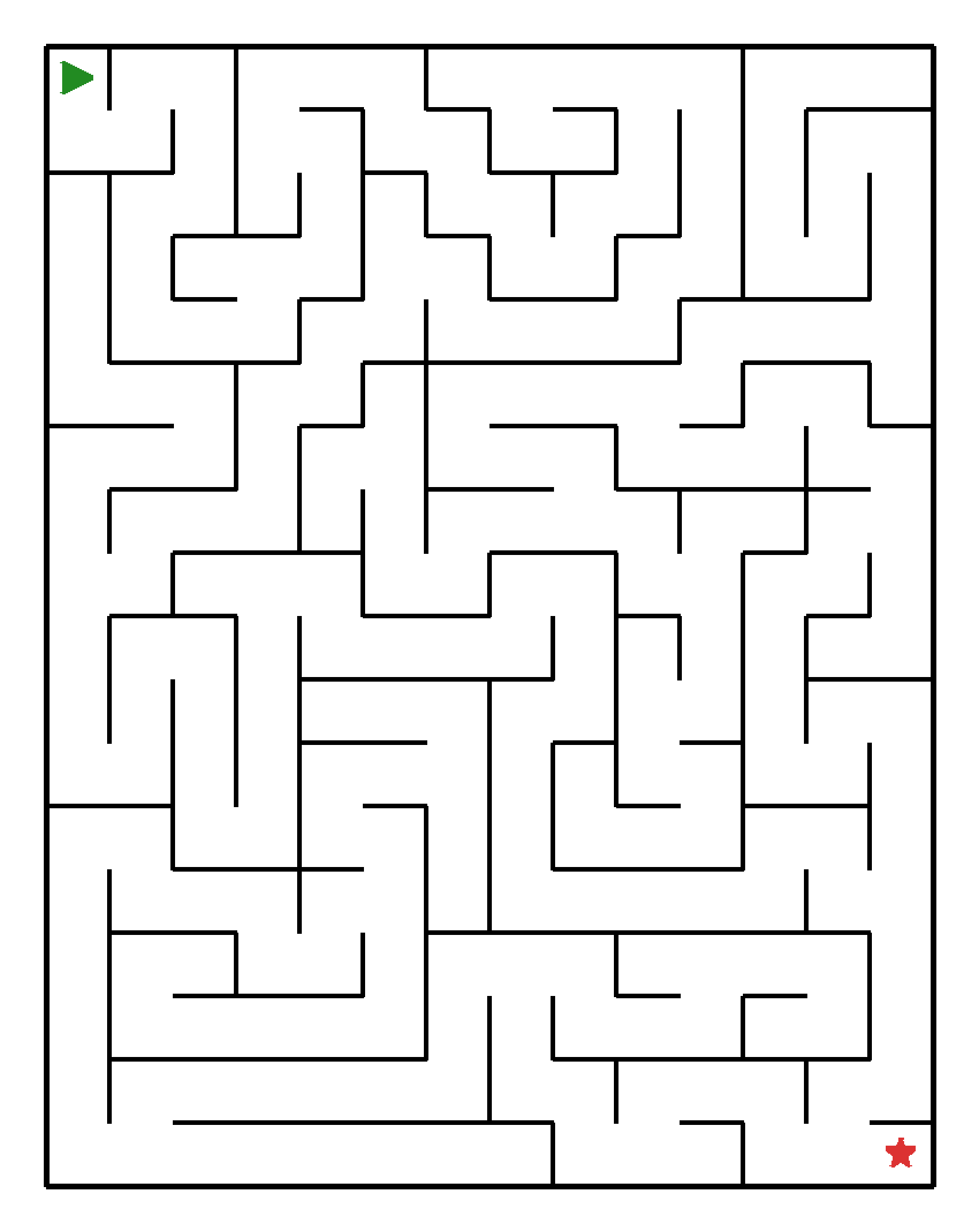 Labyrinth-Rätsel Labyrinth (leicht) für Grundschule aus der Kategorie Labyrinth - kostenlos ausdrucken