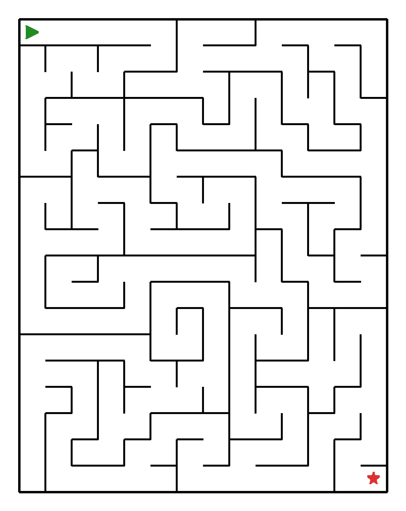 Labyrinth-Rätsel Labyrinth (leicht) für Grundschule aus der Kategorie Labyrinth - kostenlos ausdrucken