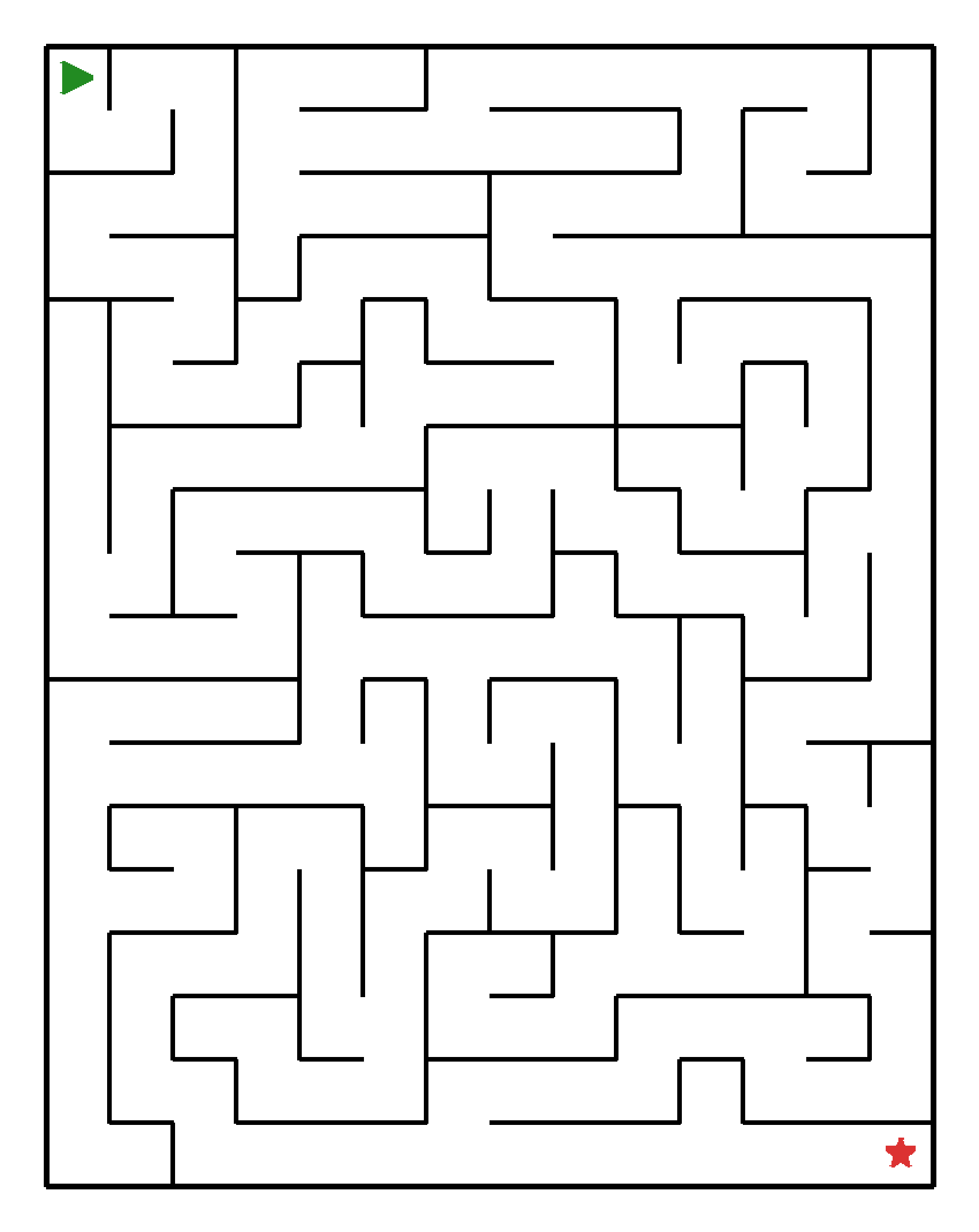 Labyrinth-Rätsel Labyrinth (leicht) für Grundschule aus der Kategorie Labyrinth - kostenlos ausdrucken