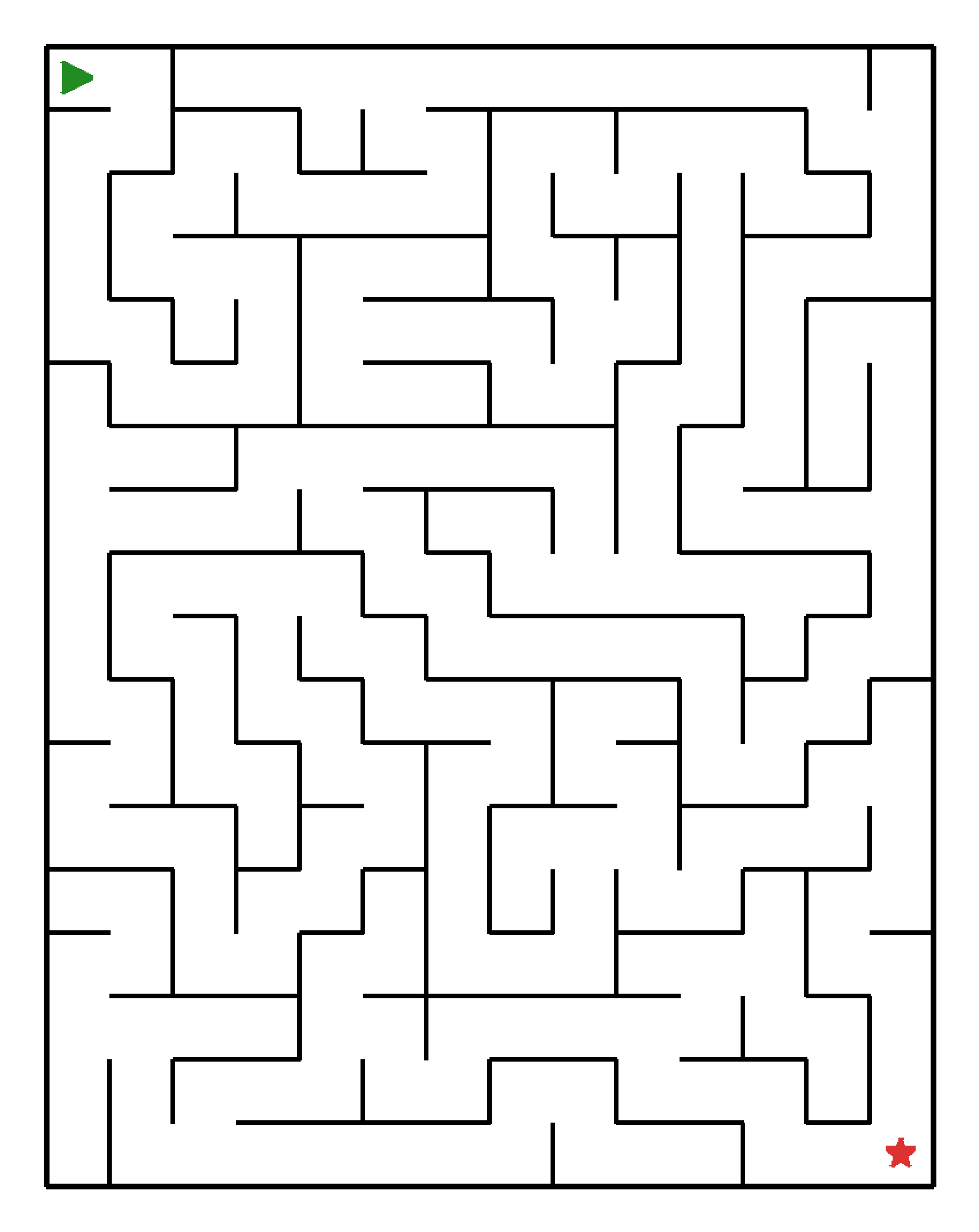 Labyrinth-Rätsel Labyrinth (leicht) für Grundschule aus der Kategorie Labyrinth - kostenlos ausdrucken