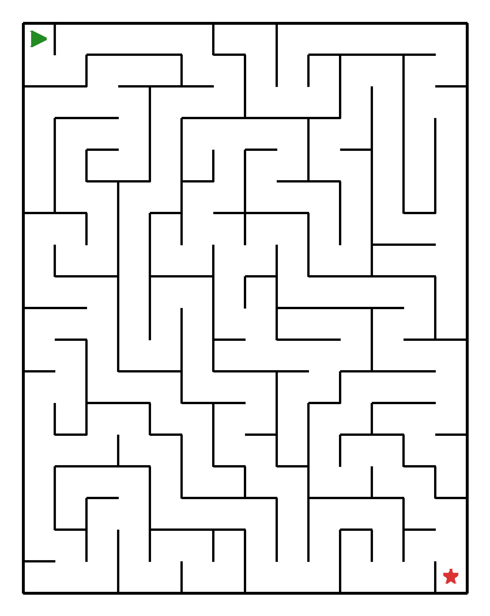 Labyrinth-Rätsel Labyrinth (leicht) für Grundschule aus der Kategorie Labyrinth - kostenlos ausdrucken