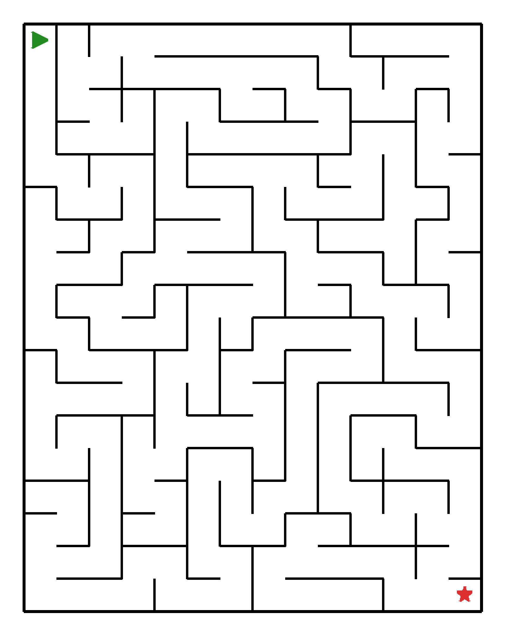 Labyrinth-Rätsel Labyrinth (leicht) für Grundschule aus der Kategorie Labyrinth - kostenlos ausdrucken