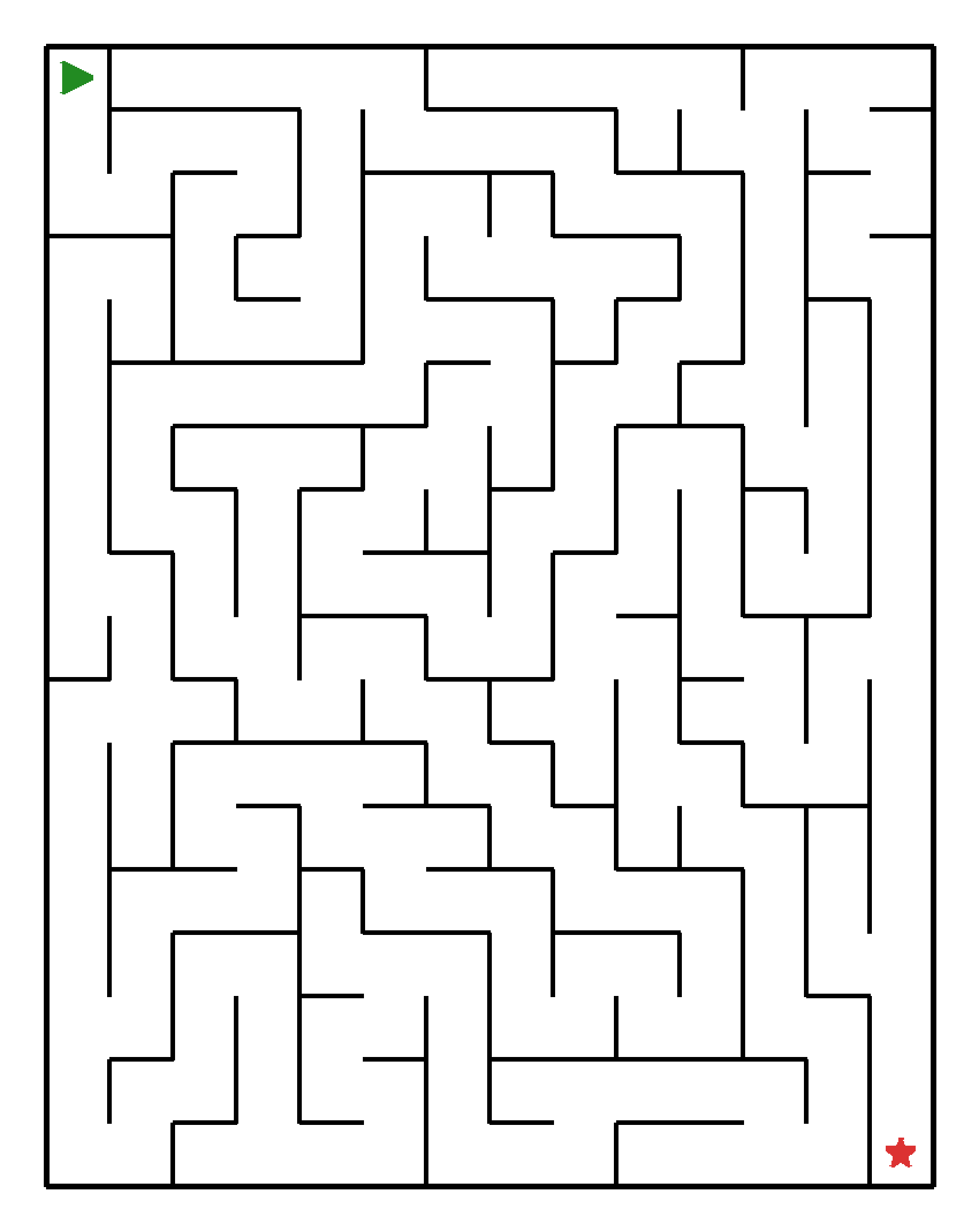 Labyrinth-Rätsel Labyrinth (leicht) für Grundschule aus der Kategorie Labyrinth - kostenlos ausdrucken