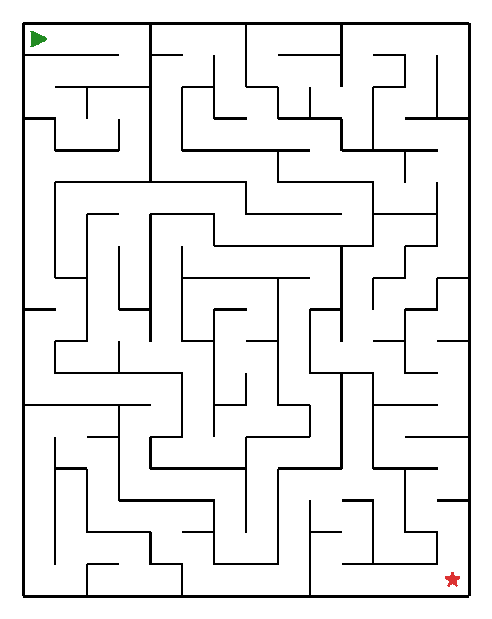 Labyrinth-Rätsel Labyrinth (leicht) für Grundschule aus der Kategorie Labyrinth - kostenlos ausdrucken