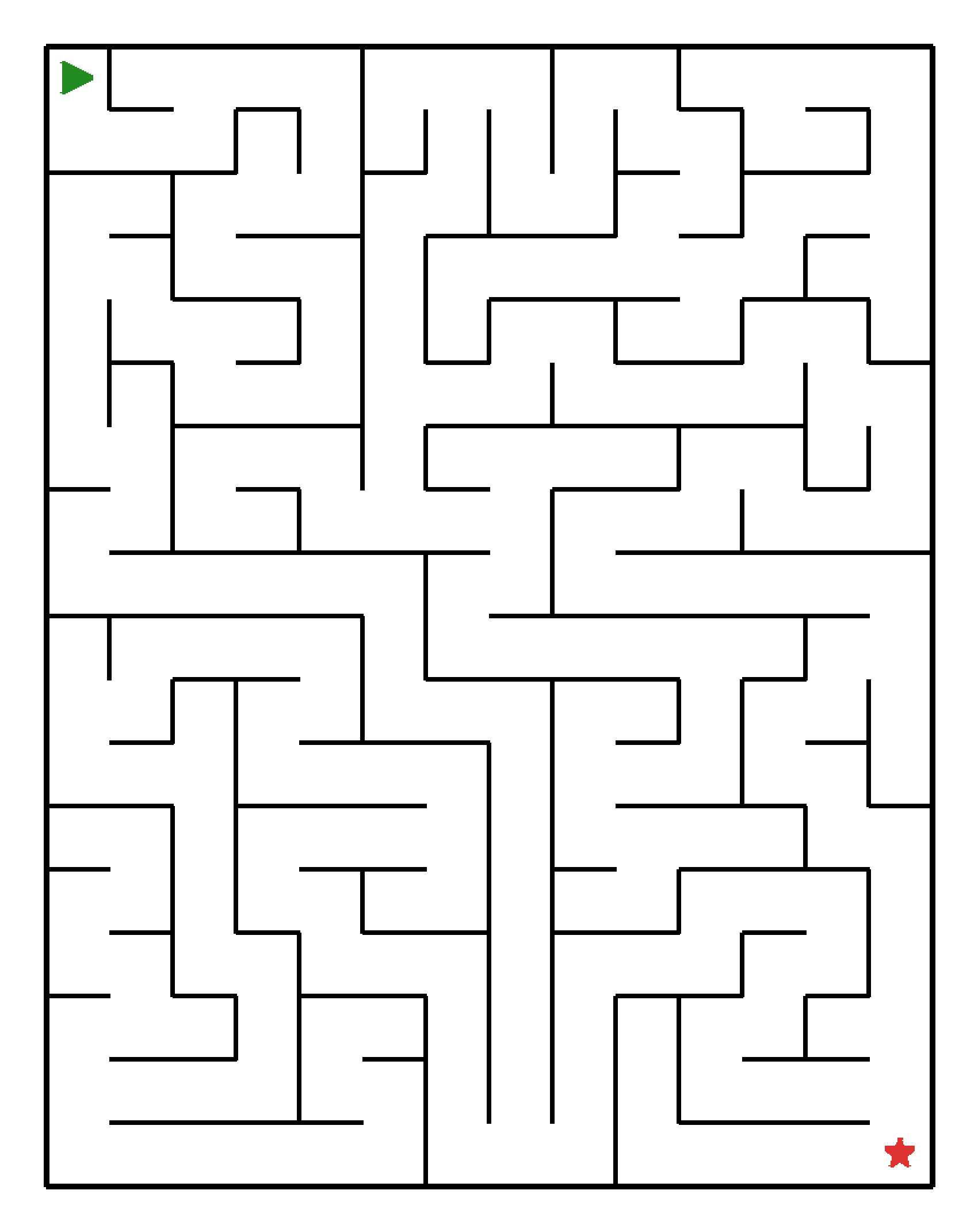 Labyrinth-Rätsel Labyrinth (leicht) für Grundschule aus der Kategorie Labyrinth - kostenlos ausdrucken