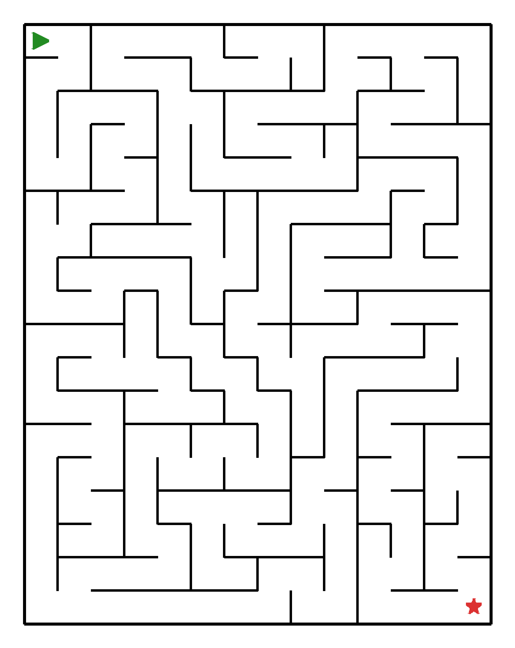 Labyrinth-Rätsel Labyrinth (leicht) für Grundschule aus der Kategorie Labyrinth - kostenlos ausdrucken