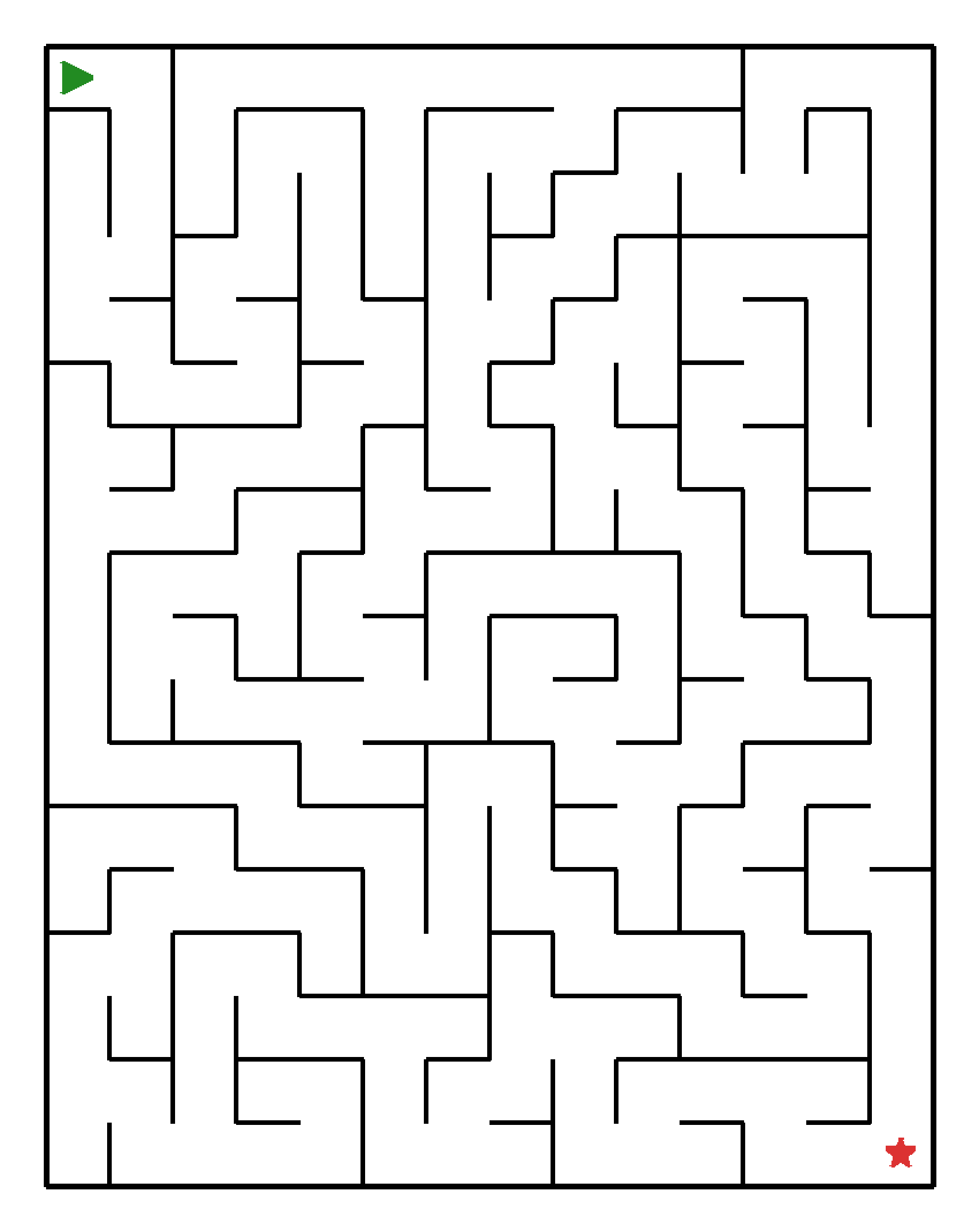 Labyrinth-Rätsel Labyrinth (leicht) für Grundschule aus der Kategorie Labyrinth - kostenlos ausdrucken