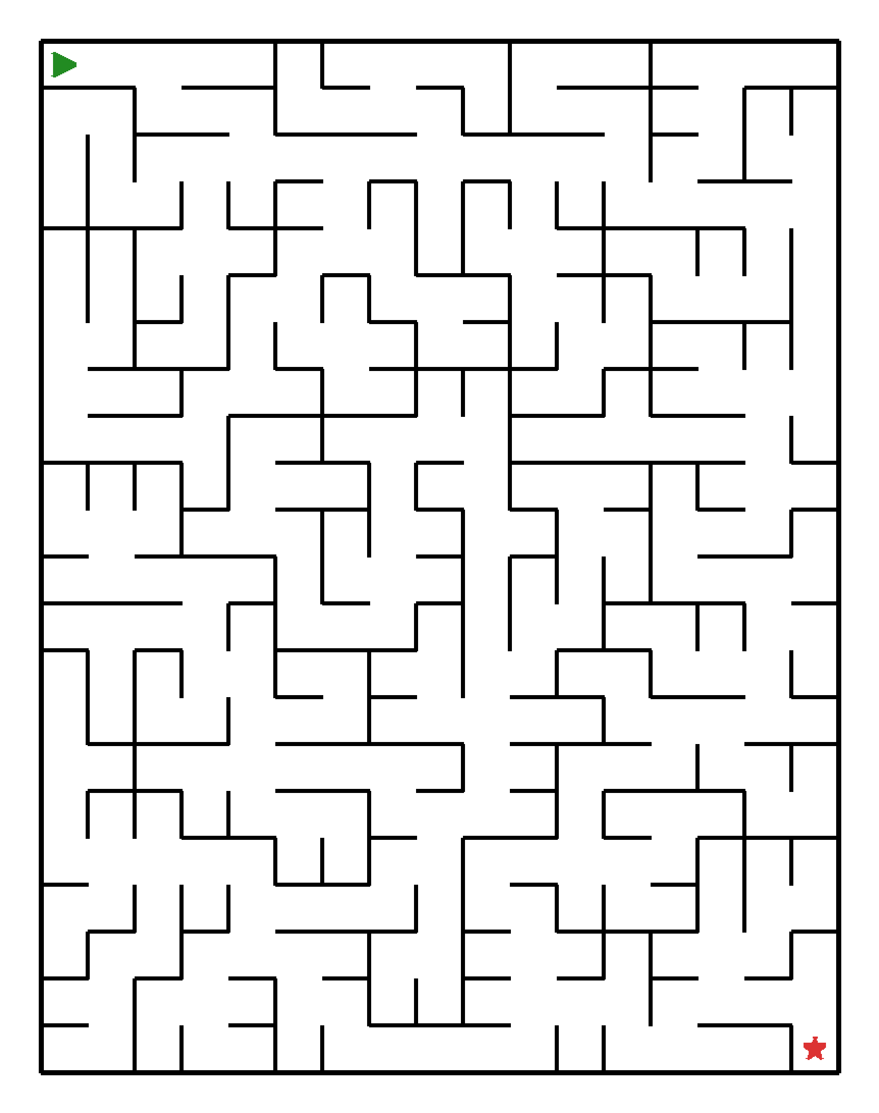 Labyrinth-Rätsel Labyrinth (mittel) für Grundschule aus der Kategorie Labyrinth - kostenlos ausdrucken