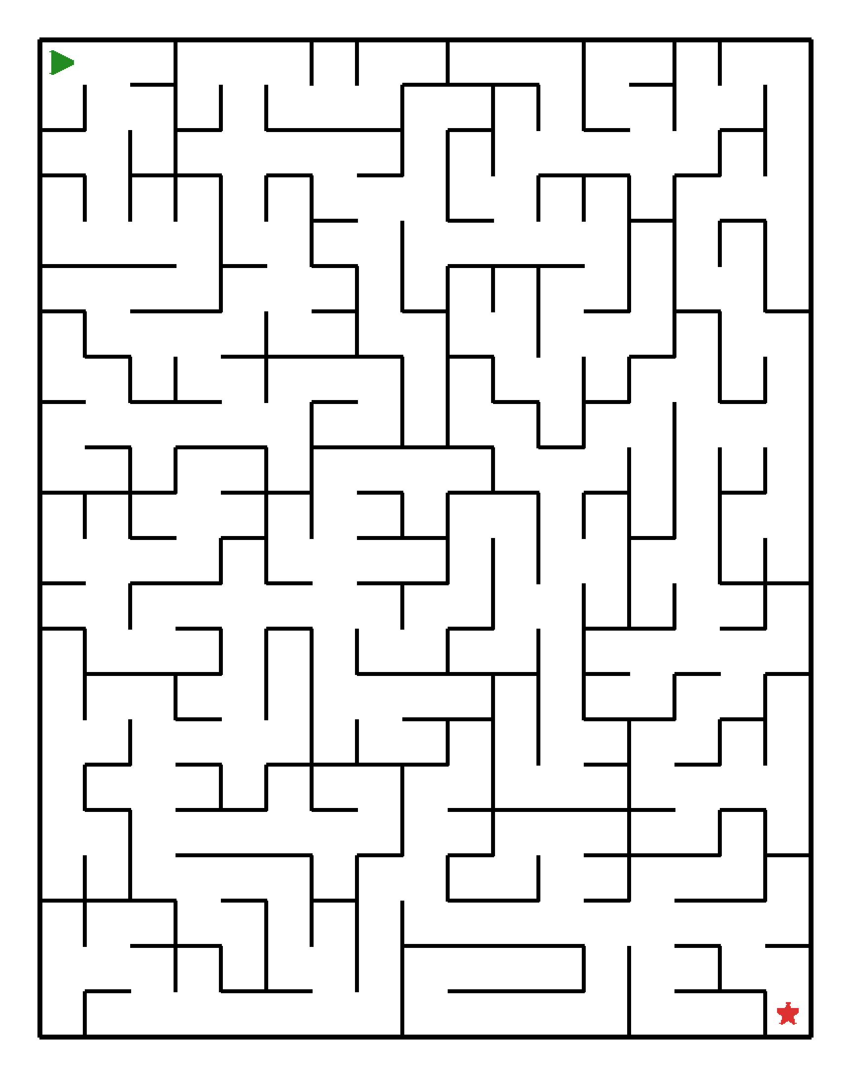 Labyrinth-Rätsel Labyrinth (mittel) für Grundschule aus der Kategorie Labyrinth - kostenlos ausdrucken