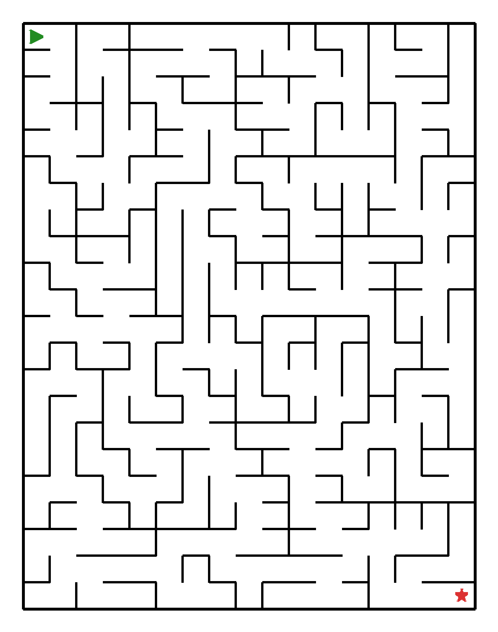 Labyrinth-Rätsel Labyrinth (mittel) für Grundschule aus der Kategorie Labyrinth - kostenlos ausdrucken