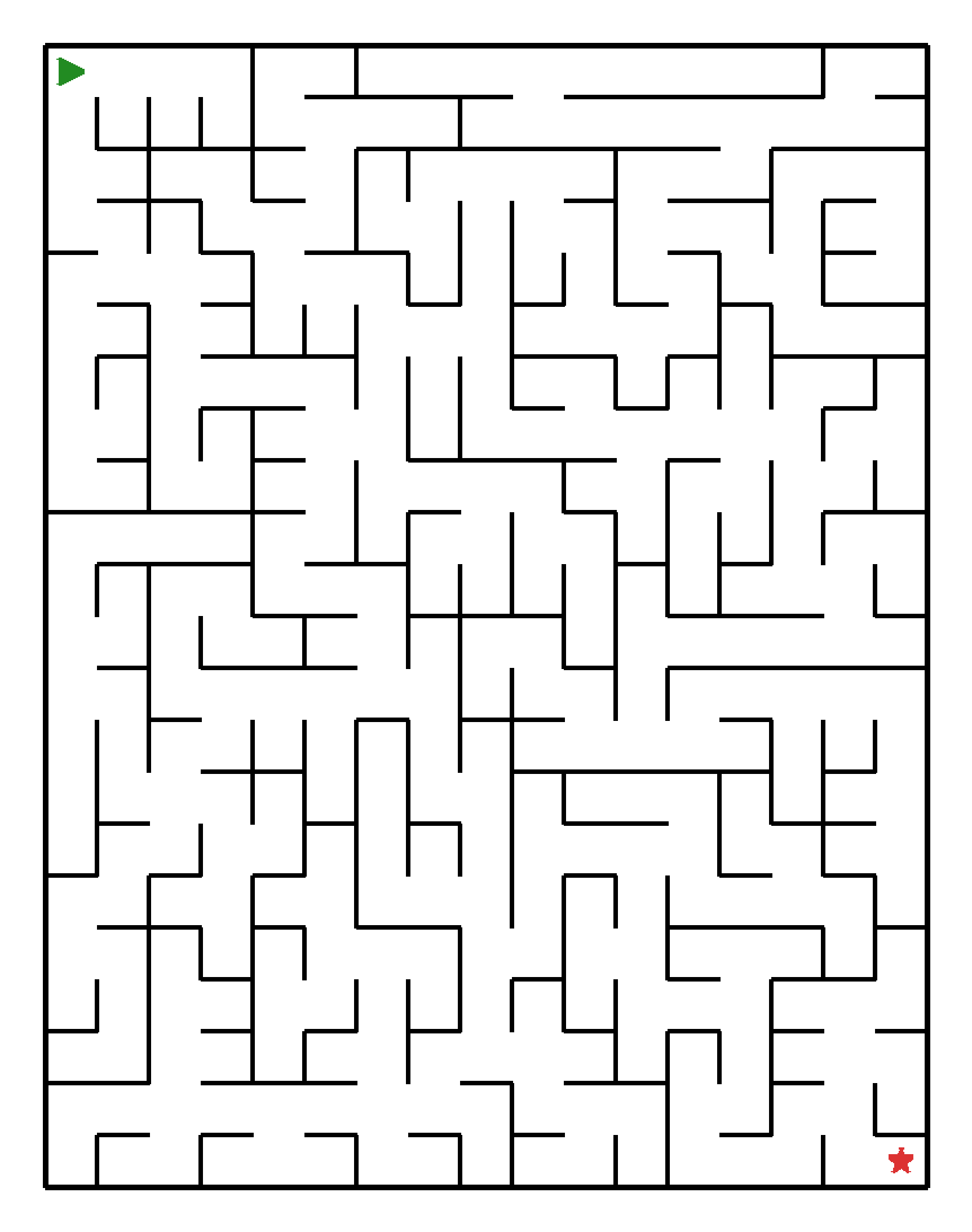 Labyrinth-Rätsel Labyrinth (mittel) für Grundschule aus der Kategorie Labyrinth - kostenlos ausdrucken