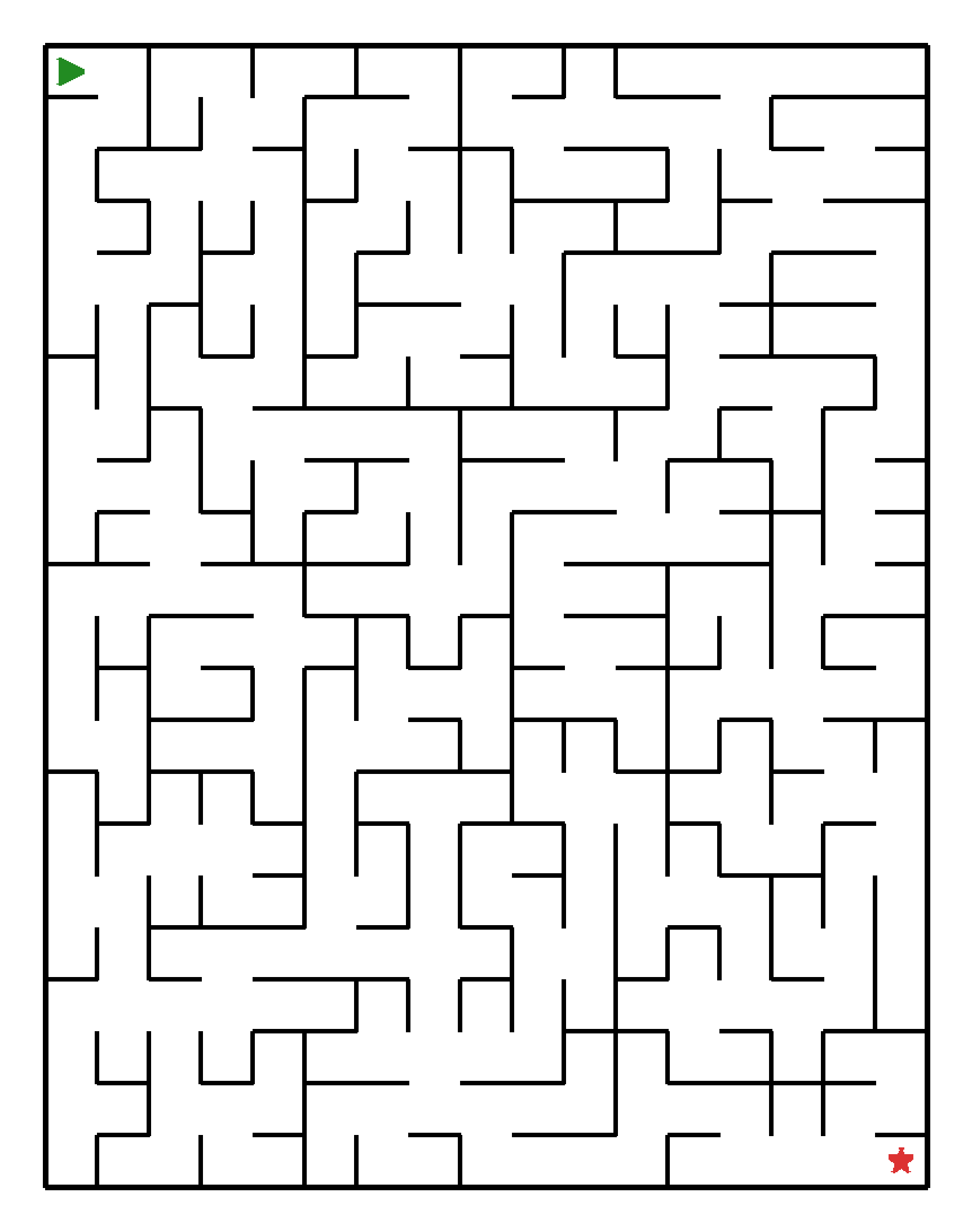 Labyrinth-Rätsel Labyrinth (mittel) für Grundschule aus der Kategorie Labyrinth - kostenlos ausdrucken