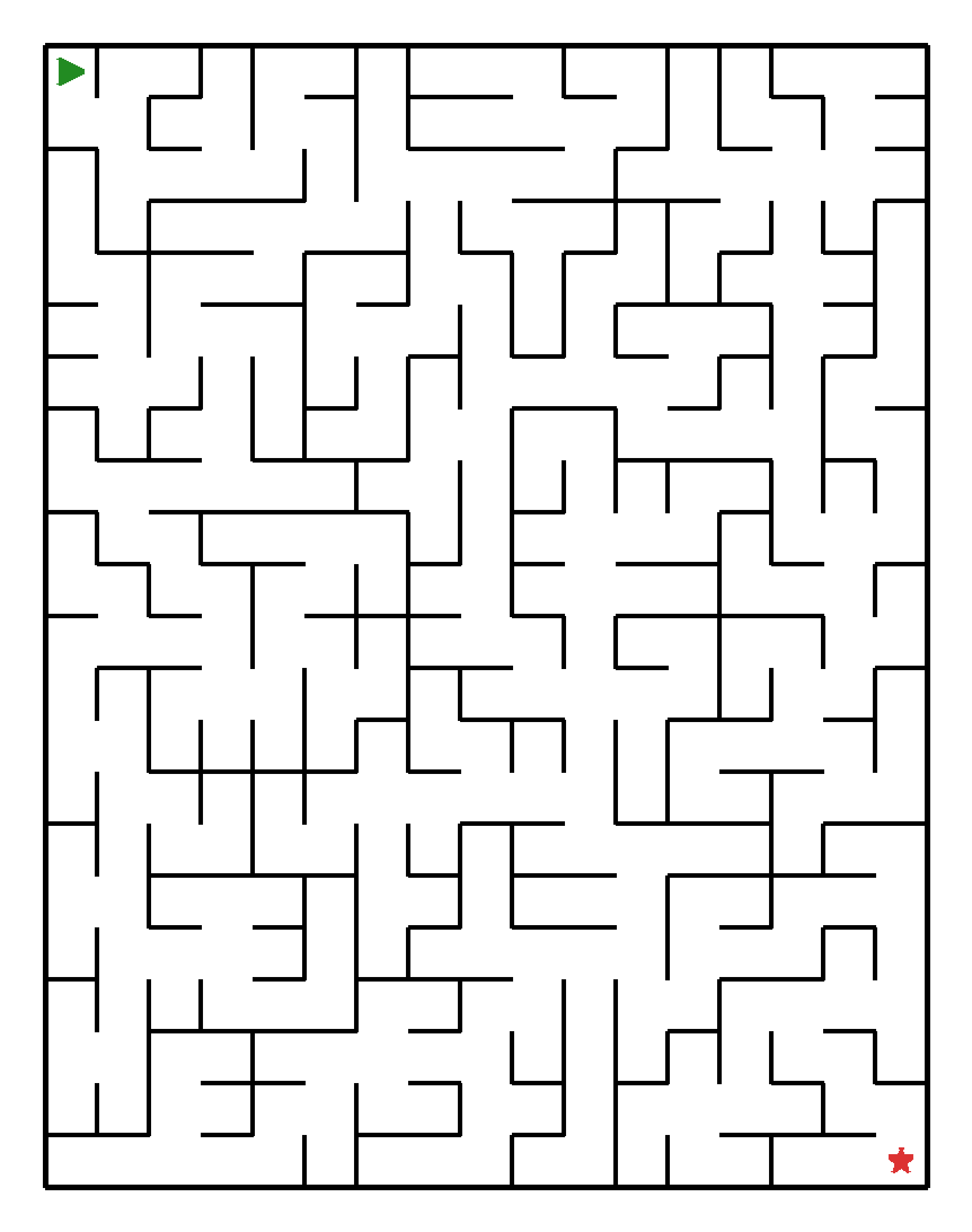 Labyrinth-Rätsel Labyrinth (mittel) für Grundschule aus der Kategorie Labyrinth - kostenlos ausdrucken