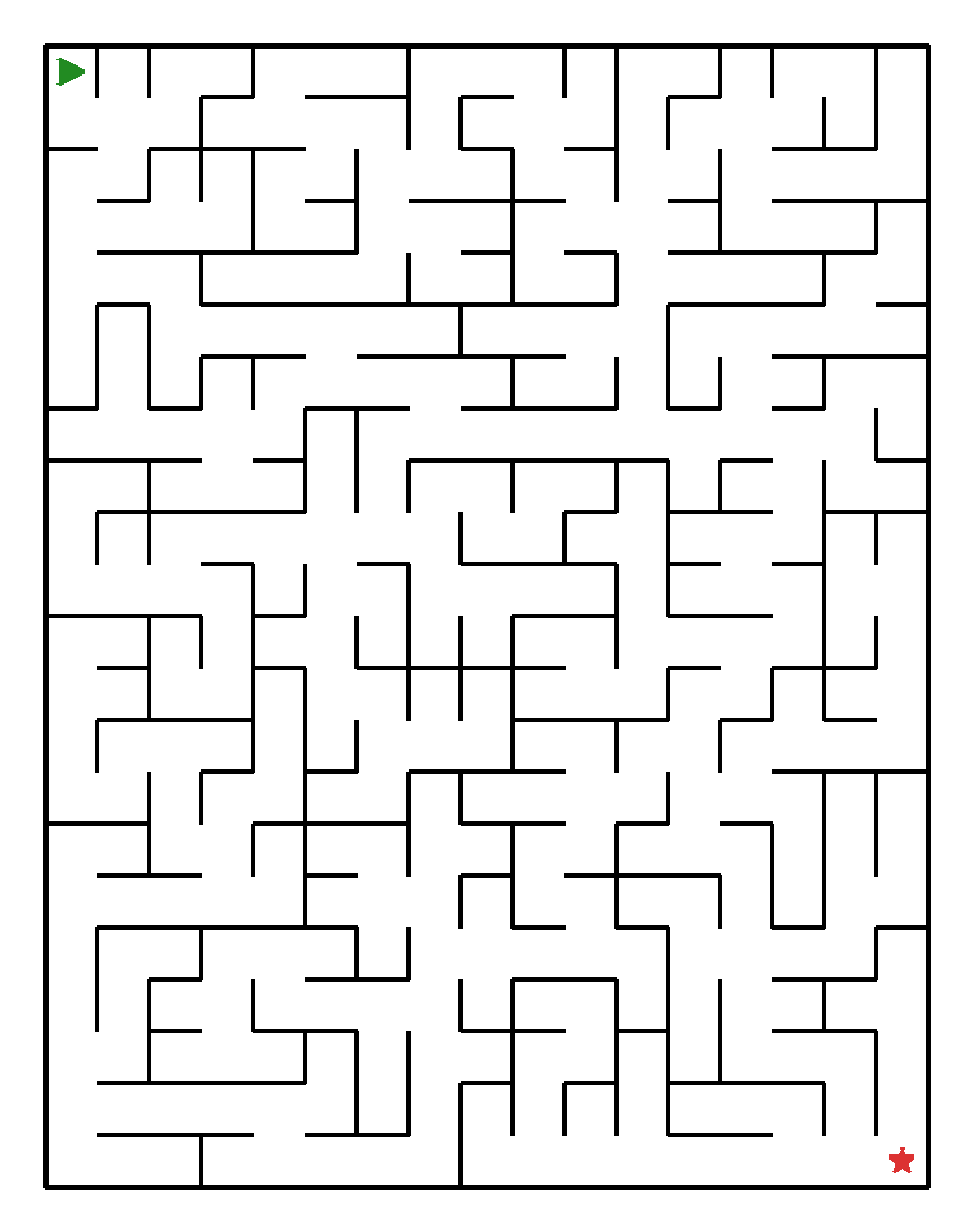 Labyrinth-Rätsel Labyrinth (mittel) für Grundschule aus der Kategorie Labyrinth - kostenlos ausdrucken