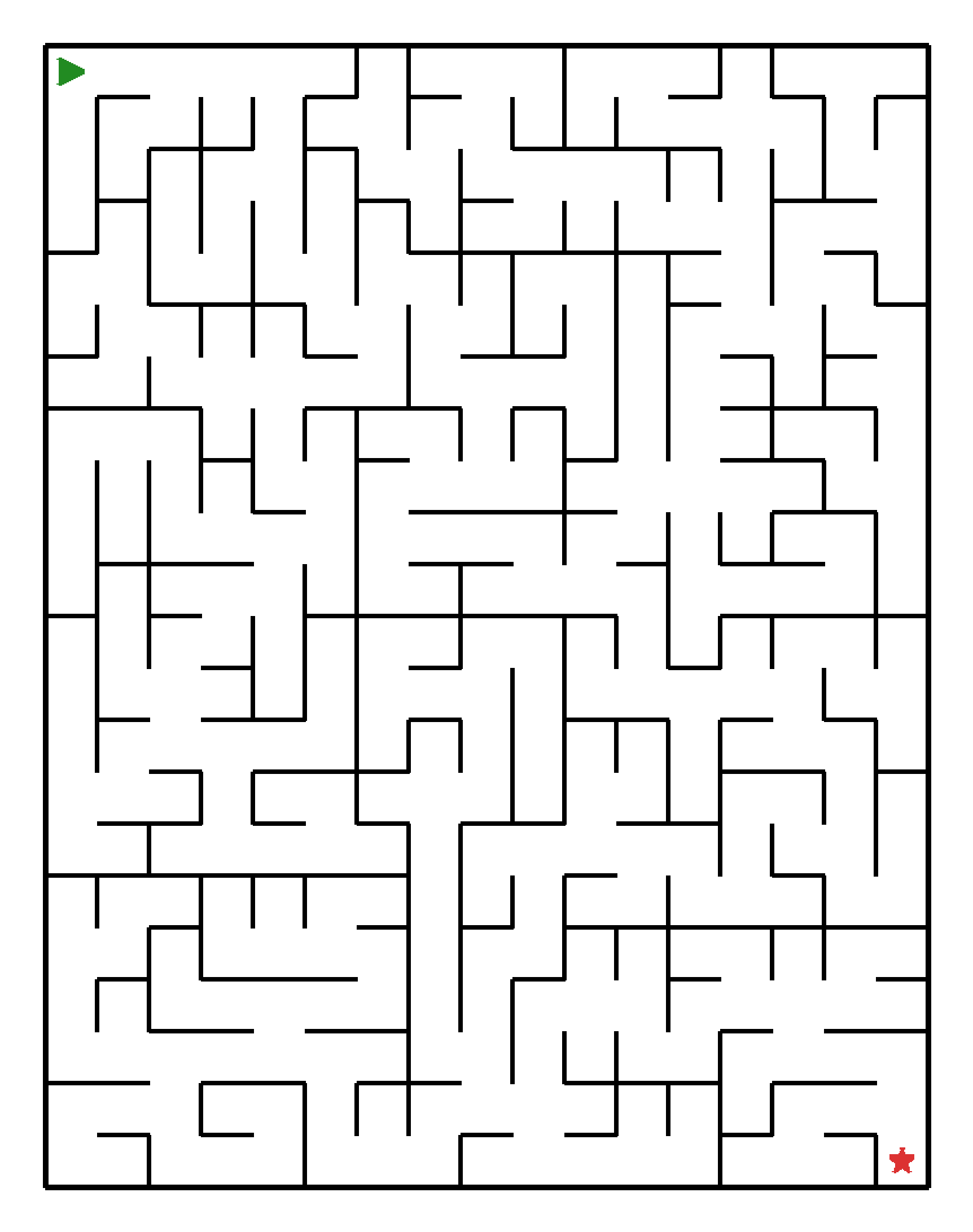 Labyrinth-Rätsel Labyrinth (mittel) für Grundschule aus der Kategorie Labyrinth - kostenlos ausdrucken