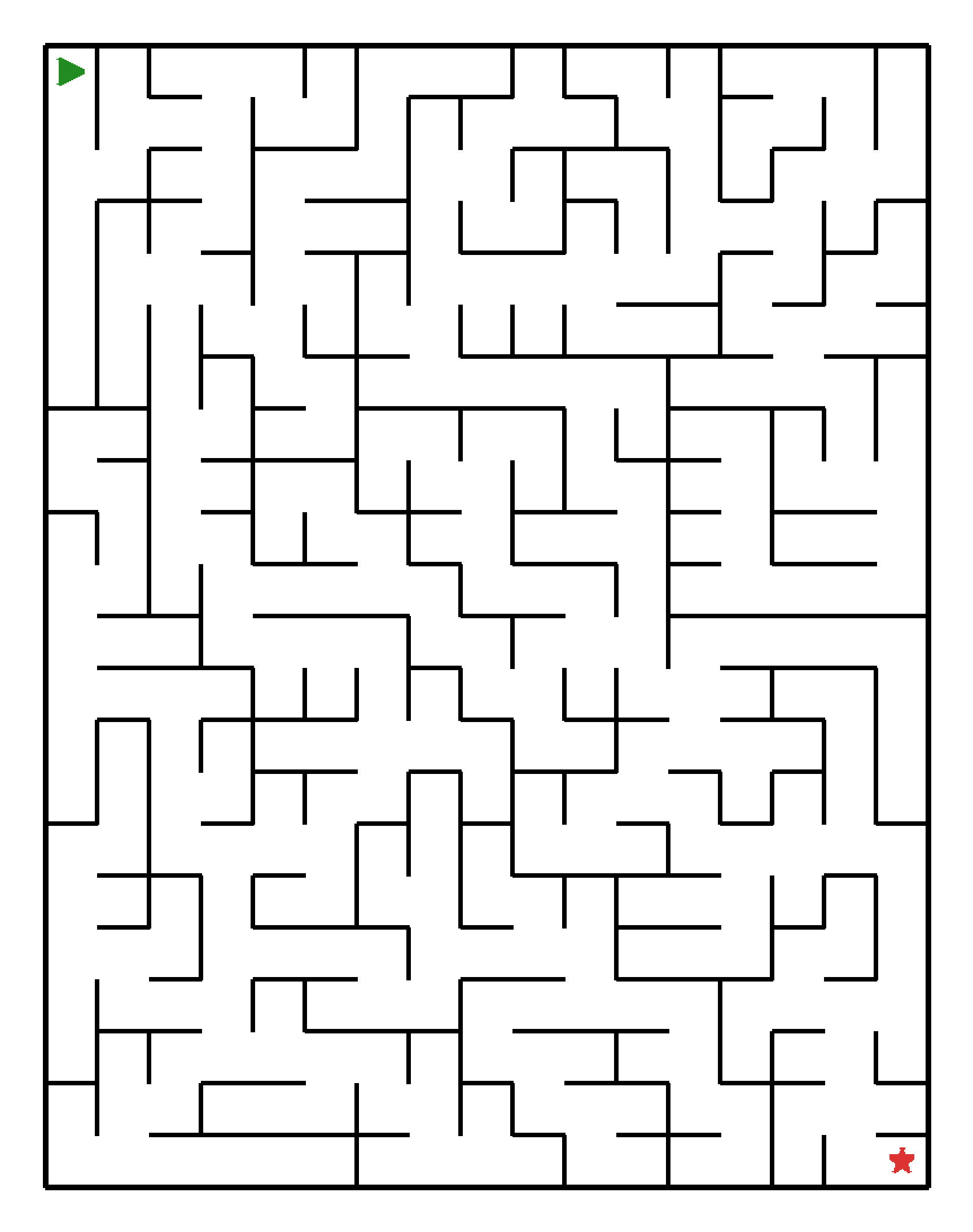 Labyrinth-Rätsel Labyrinth (mittel) für Grundschule aus der Kategorie Labyrinth - kostenlos ausdrucken