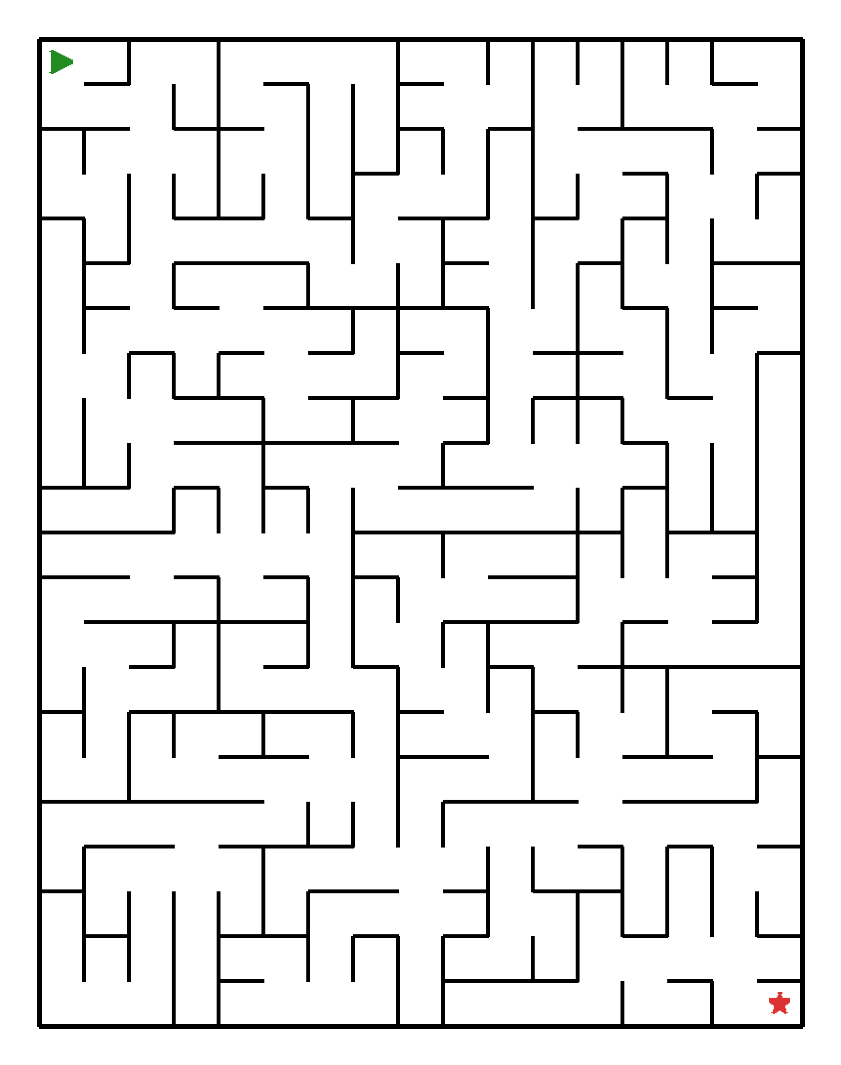 Labyrinth-Rätsel Labyrinth (mittel) für Grundschule aus der Kategorie Labyrinth - kostenlos ausdrucken