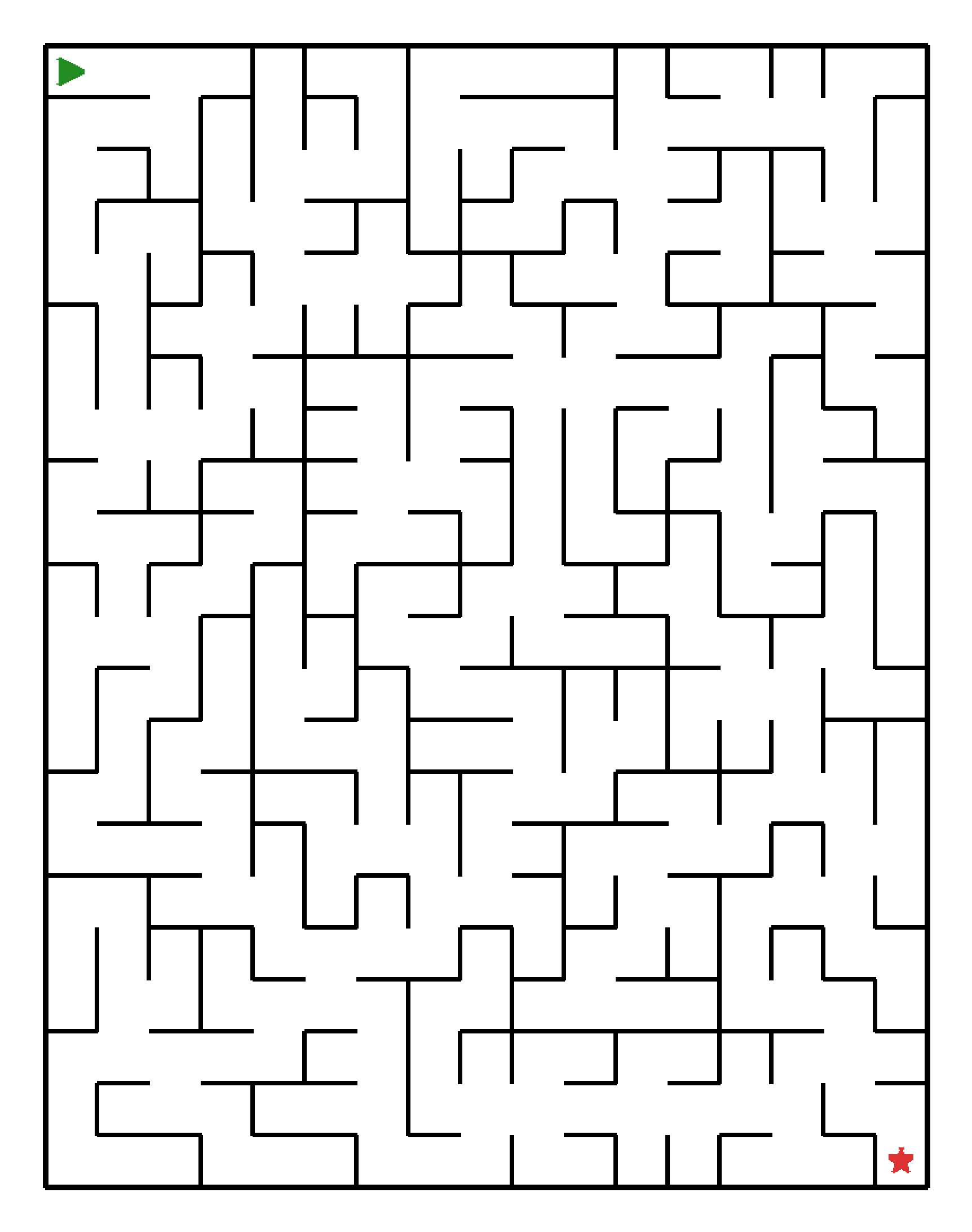 Labyrinth-Rätsel Labyrinth (mittel) für Grundschule aus der Kategorie Labyrinth - kostenlos ausdrucken