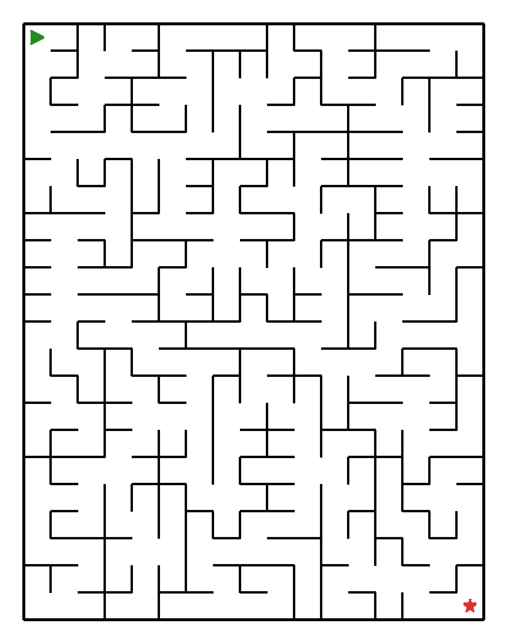 Labyrinth-Rätsel Labyrinth (mittel) für Grundschule aus der Kategorie Labyrinth - kostenlos ausdrucken