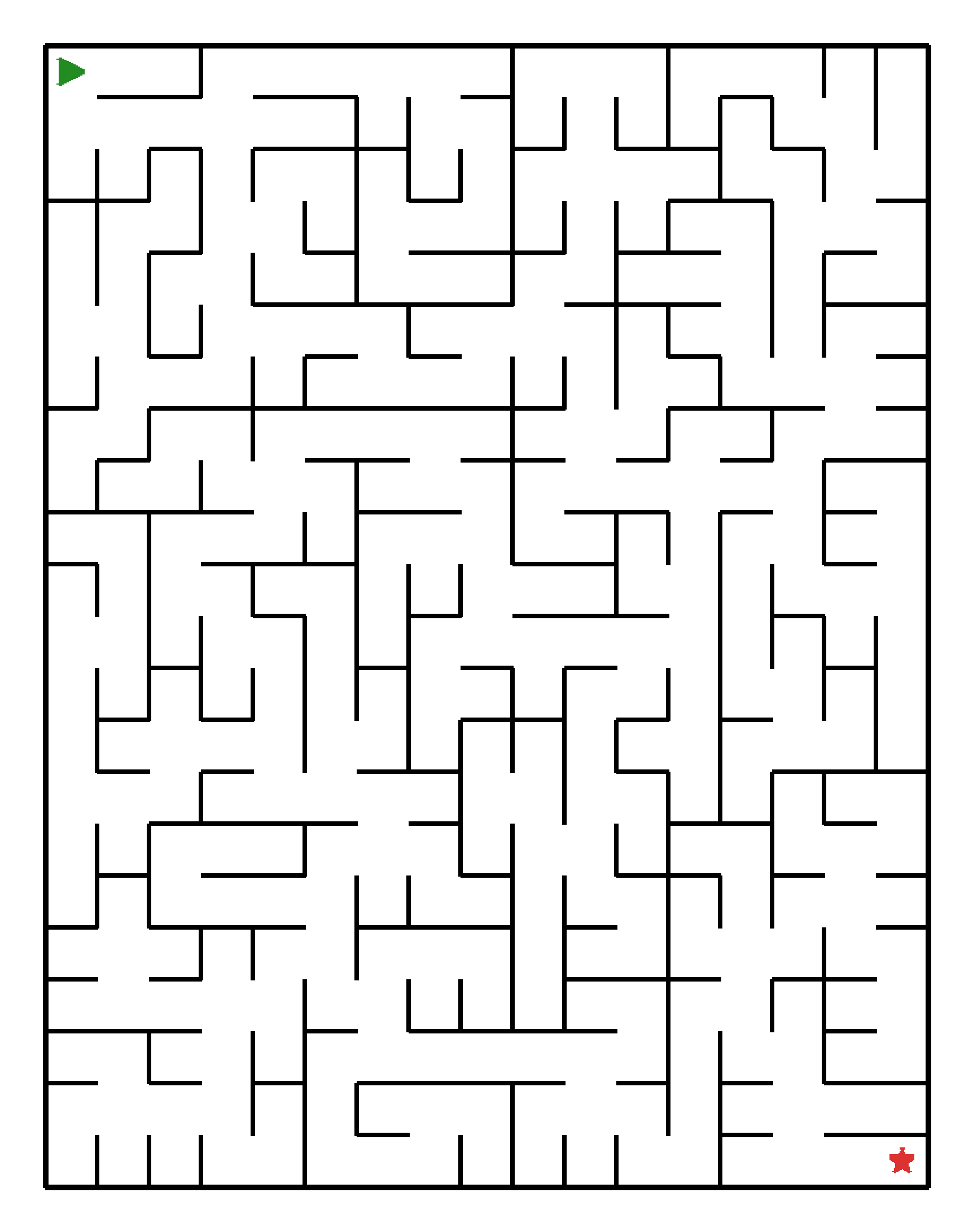 Labyrinth-Rätsel Labyrinth (mittel) für Grundschule aus der Kategorie Labyrinth - kostenlos ausdrucken