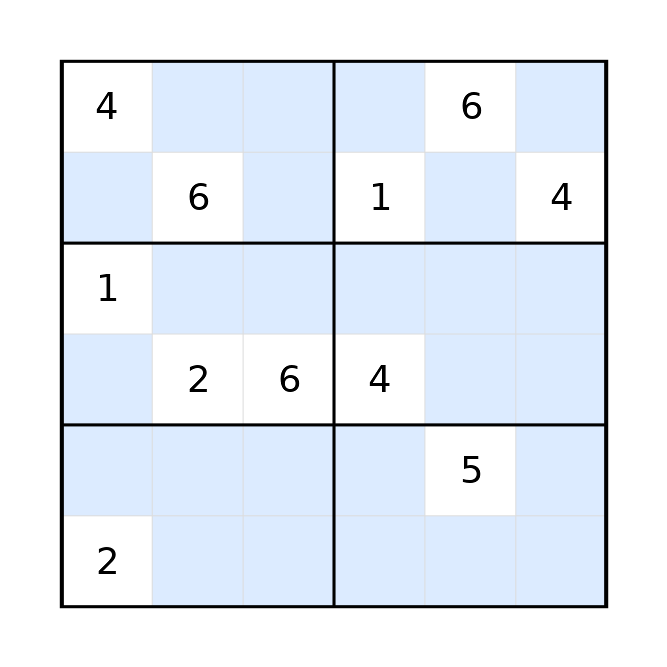 Sudoku-Rätsel Sudoku 6x6 (schwer) für Grundschule aus der Kategorie Sudoku - kostenlos ausdrucken