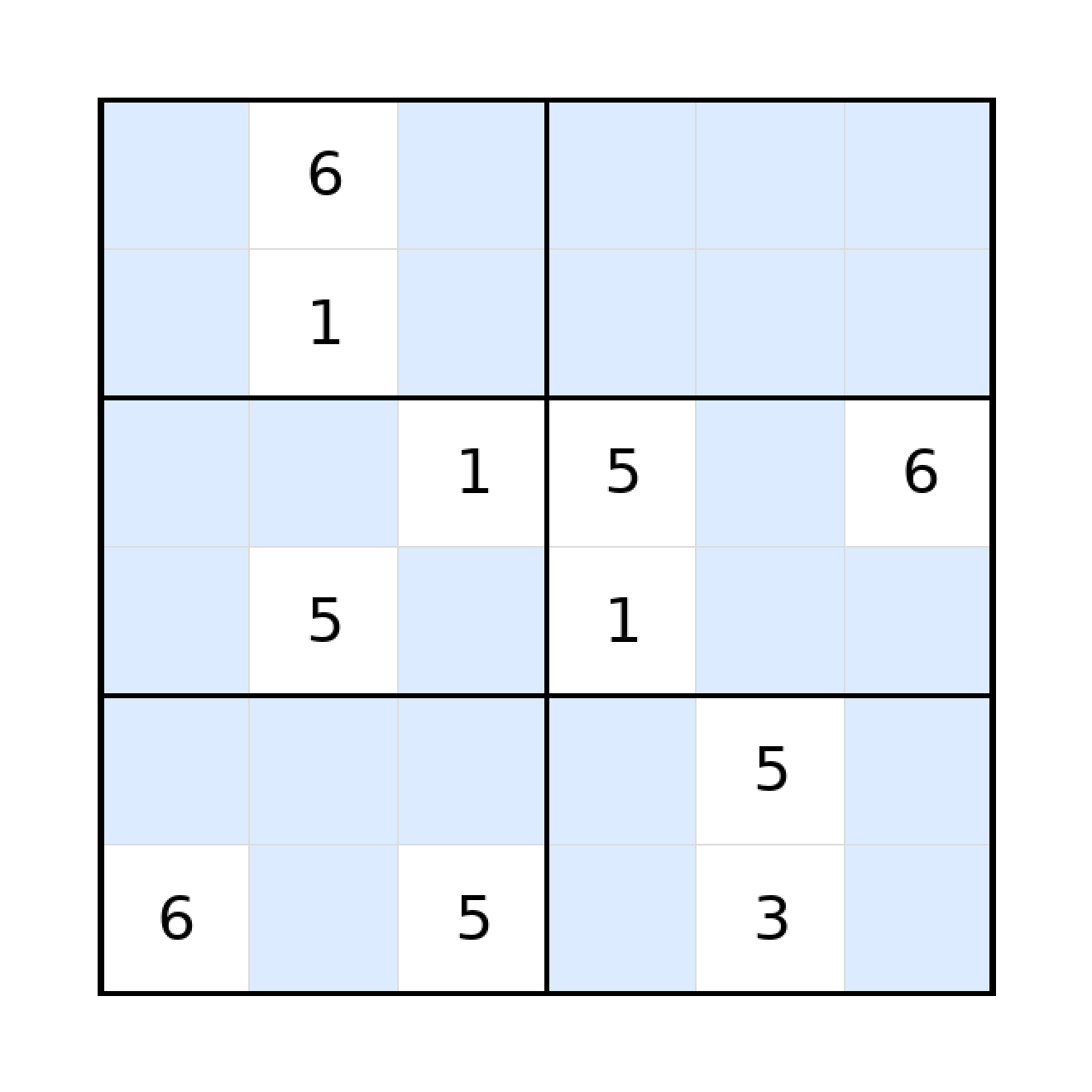 Sudoku-Rätsel Sudoku 6x6 (schwer) für Grundschule aus der Kategorie Sudoku - kostenlos ausdrucken