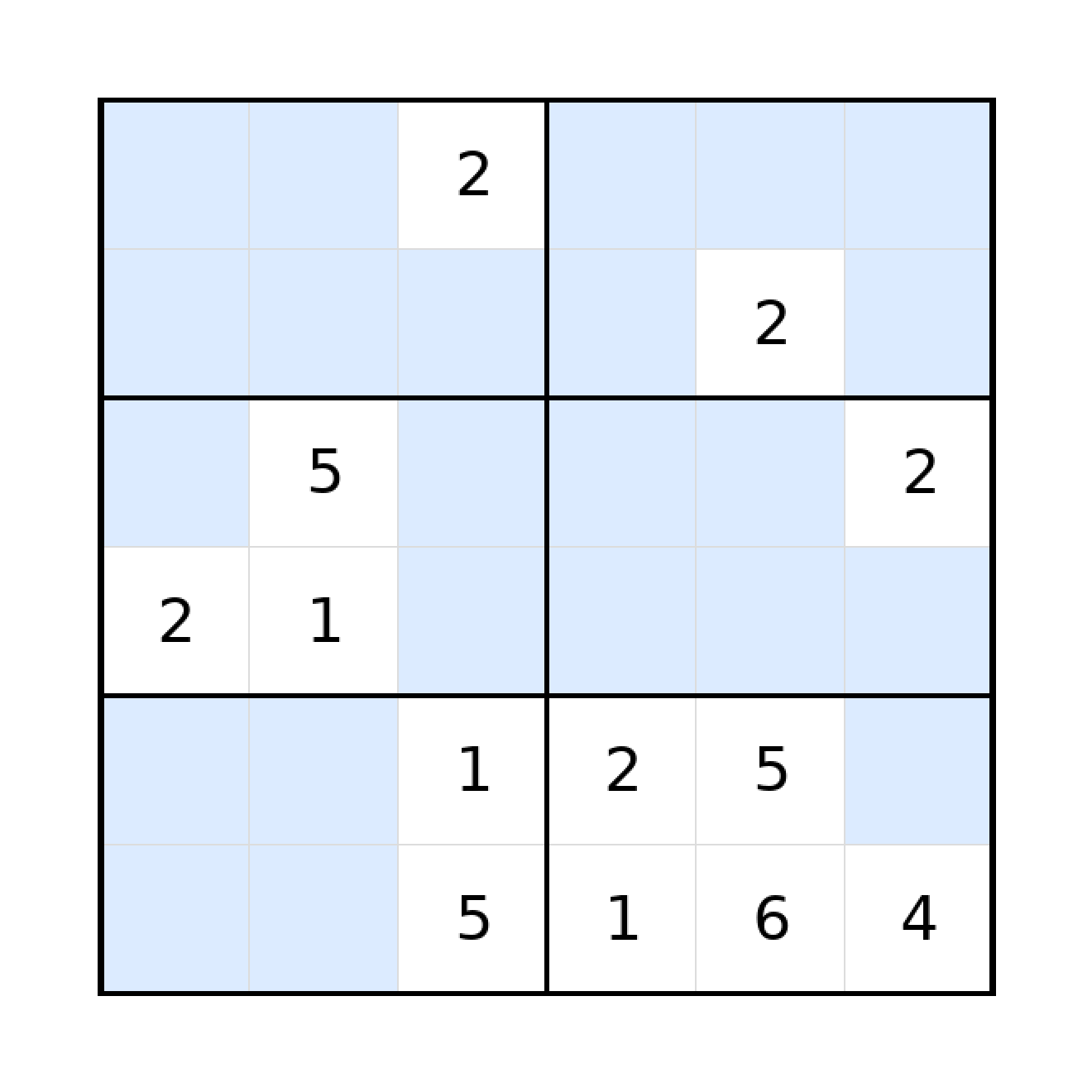 Sudoku-Rätsel Sudoku 6x6 (schwer) für Grundschule aus der Kategorie Sudoku - kostenlos ausdrucken