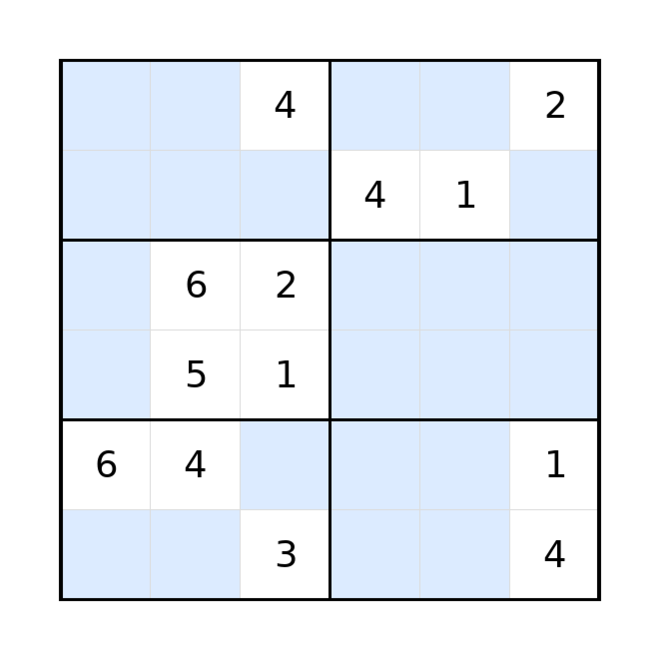 Sudoku-Rätsel Sudoku 6x6 (schwer) für Grundschule aus der Kategorie Sudoku - kostenlos ausdrucken