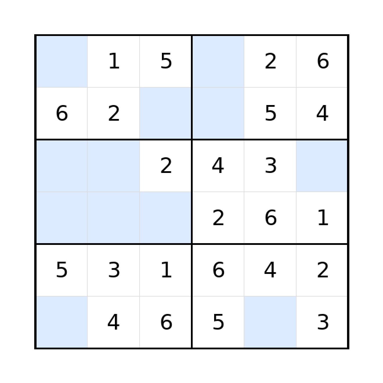 Sudoku-Rätsel Sudoku 6x6 (leicht) für Grundschule aus der Kategorie Sudoku - kostenlos ausdrucken