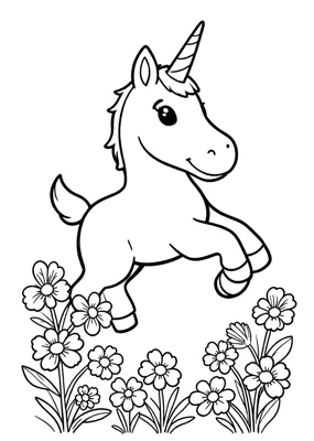 Einhornbaby - Kostenloses Ausmalbild zum Ausdrucken