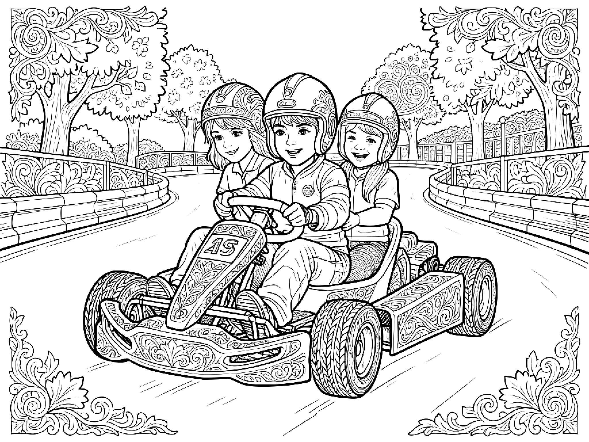 Ausmalbild Familie Ausmalbild für Erwachsene aus der Kategorie Menschen & Berufe - kostenlos ausdrucken