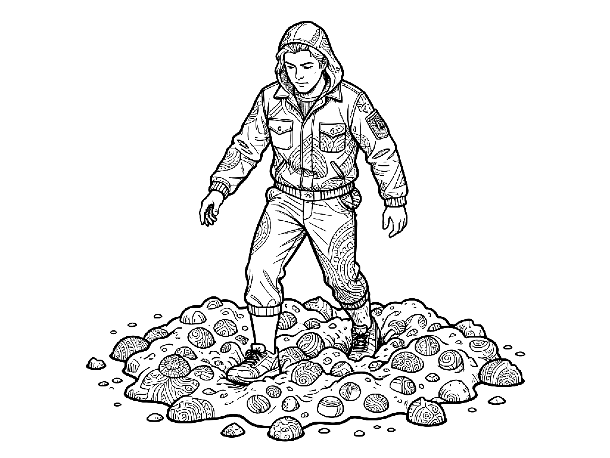 Ausmalbild Fußballspieler Ausmalbild für Teenager aus der Kategorie Sport & Freizeit - kostenlos ausdrucken