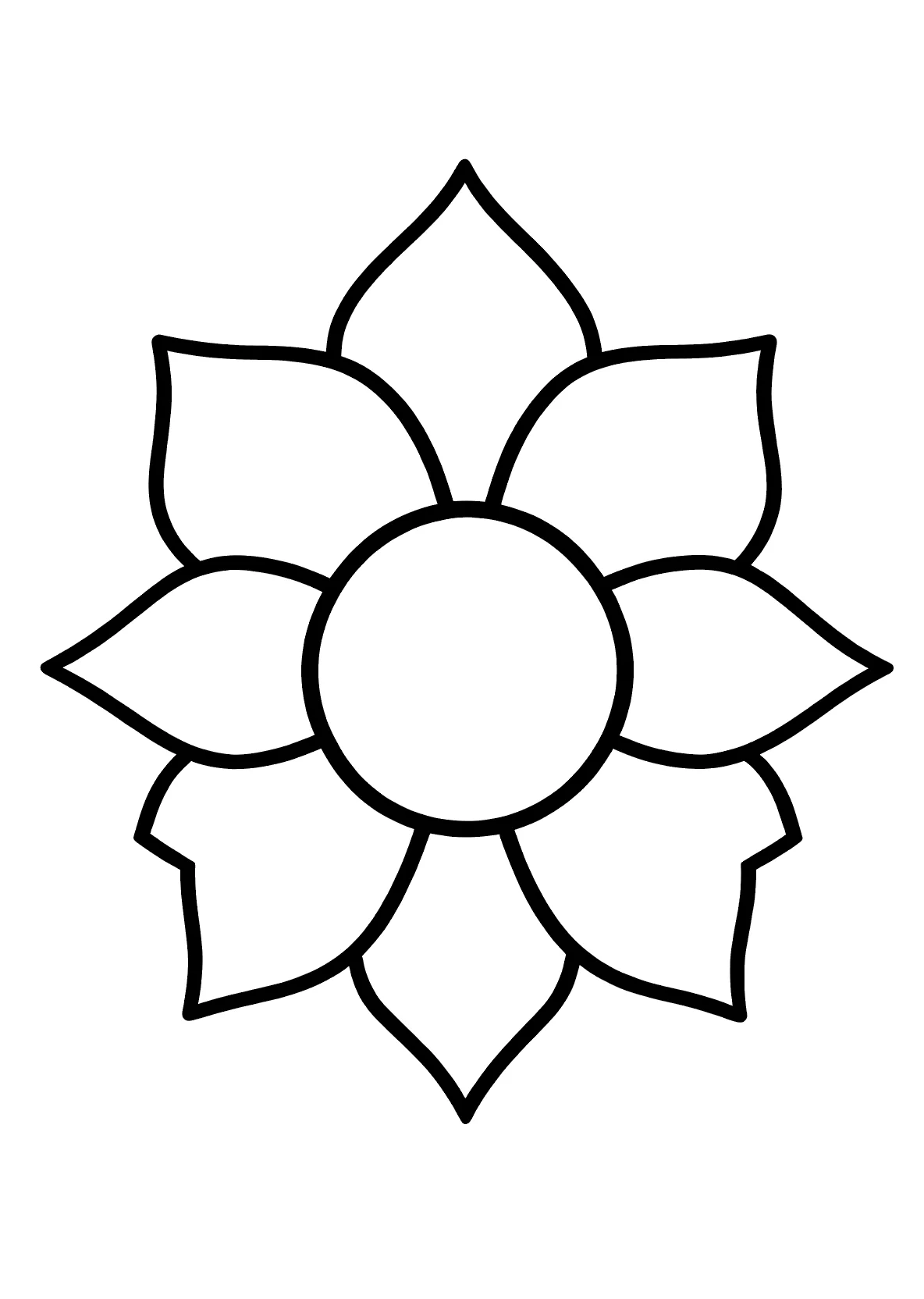 Klassisches Mandala Blattformen 8 - Kostenloses Ausmalbild zum Ausdrucken