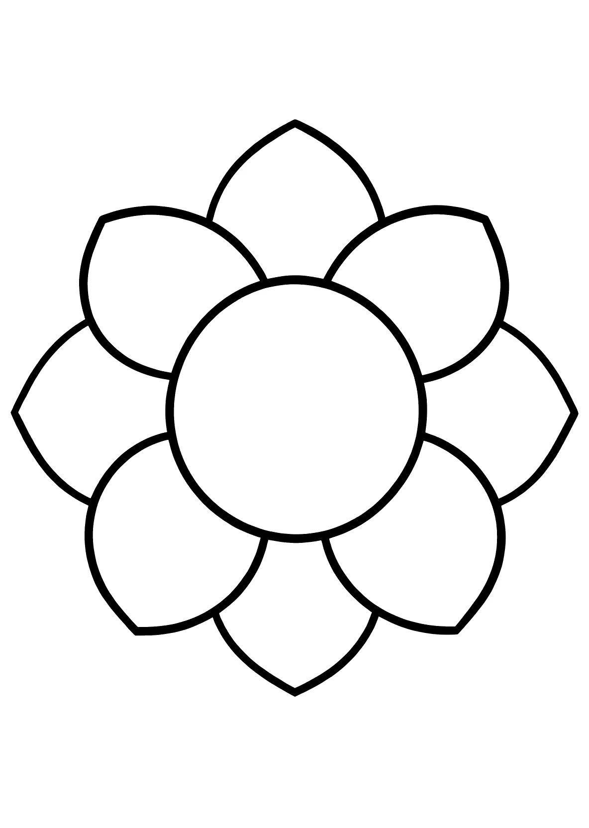 Klassisches Mandala Blütenblätter 6 - Kostenloses Ausmalbild zum Ausdrucken