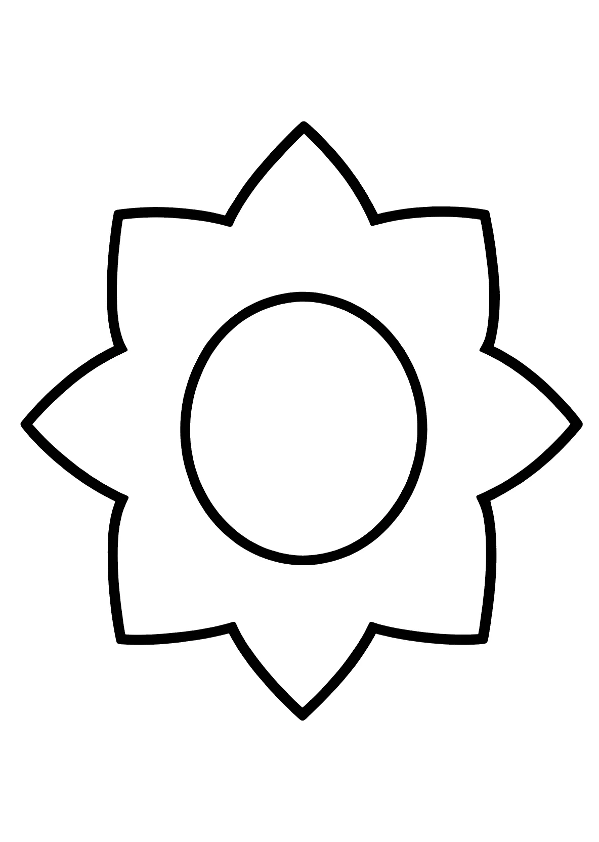 Klassisches Mandala Blütenblätter 6 - Kostenloses Ausmalbild zum Ausdrucken
