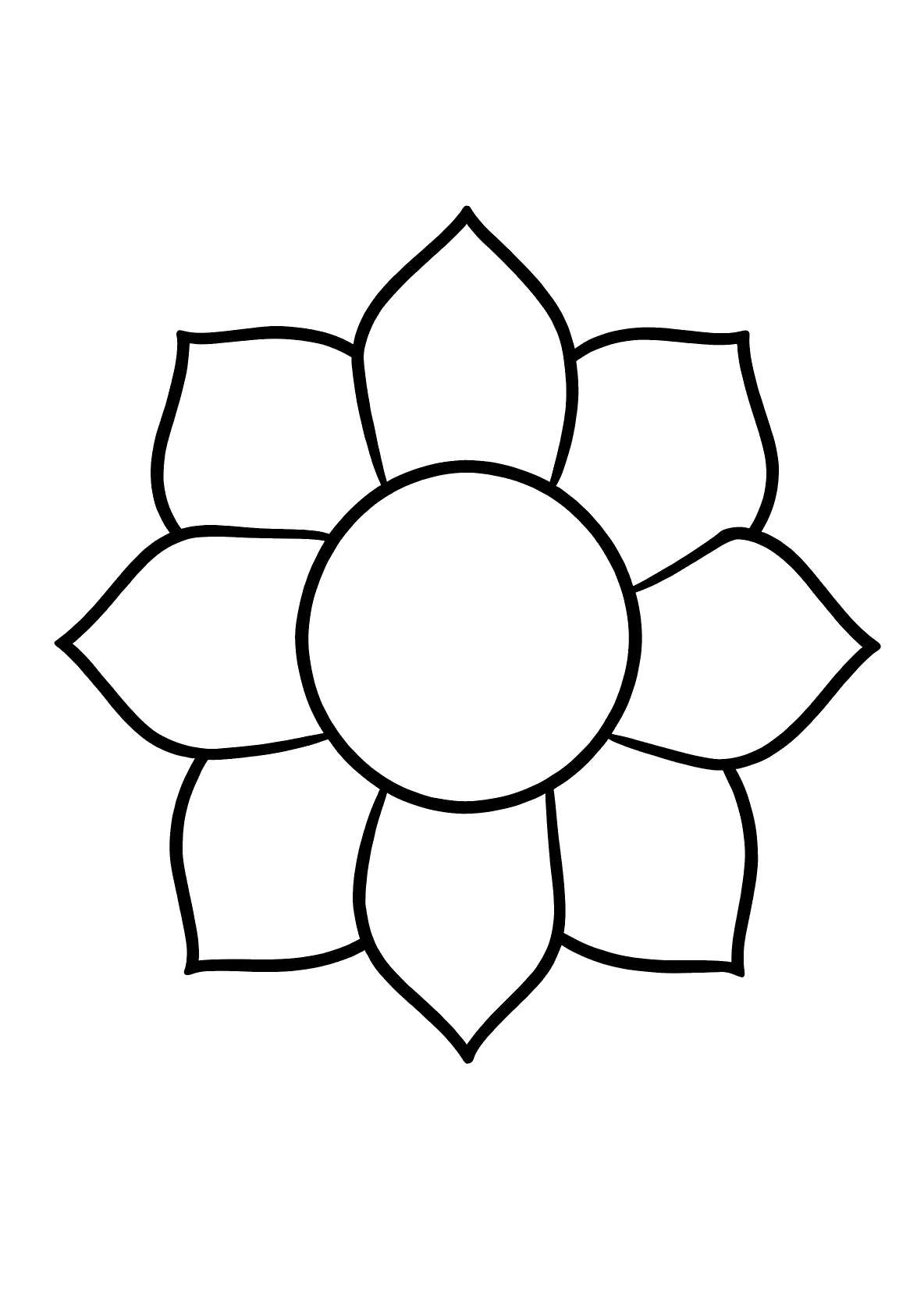 Klassisches Mandala Blütenblätter 6 - Kostenloses Ausmalbild zum Ausdrucken