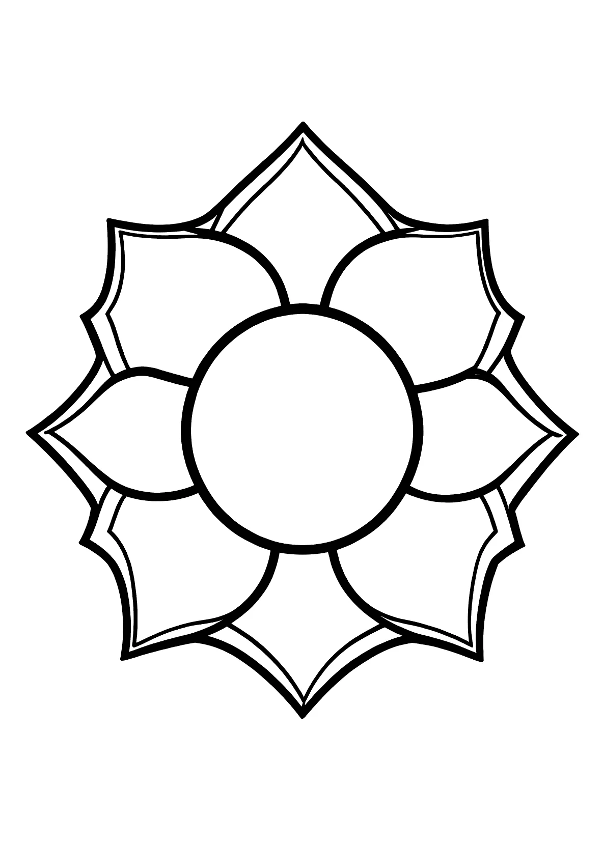 Klassisches Mandala Kreise 6 - Kostenloses Ausmalbild zum Ausdrucken