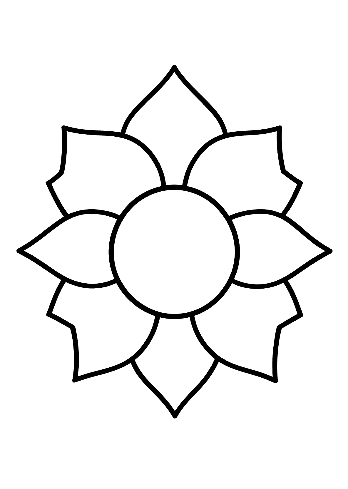 Klassisches Mandala Sterne 8 - Kostenloses Ausmalbild zum Ausdrucken