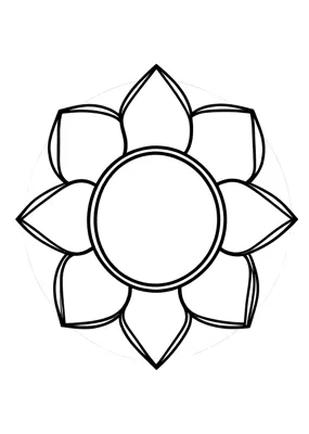 Klassisches Mandala Tropfen 8 - Kostenloses Ausmalbild zum Ausdrucken