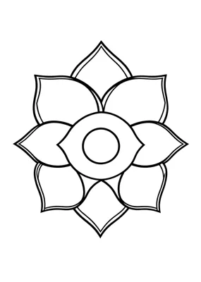 Klassisches Mandala Tropfen 8 - Kostenloses Ausmalbild zum Ausdrucken