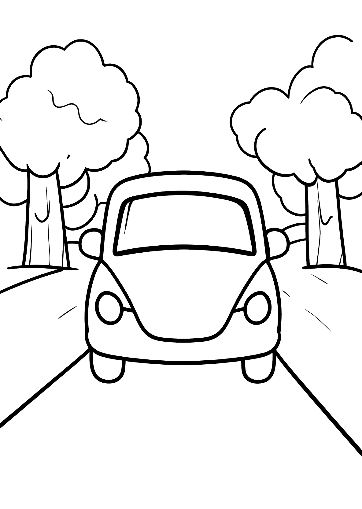 Kleines Auto - Kostenloses Ausmalbild zum Ausdrucken