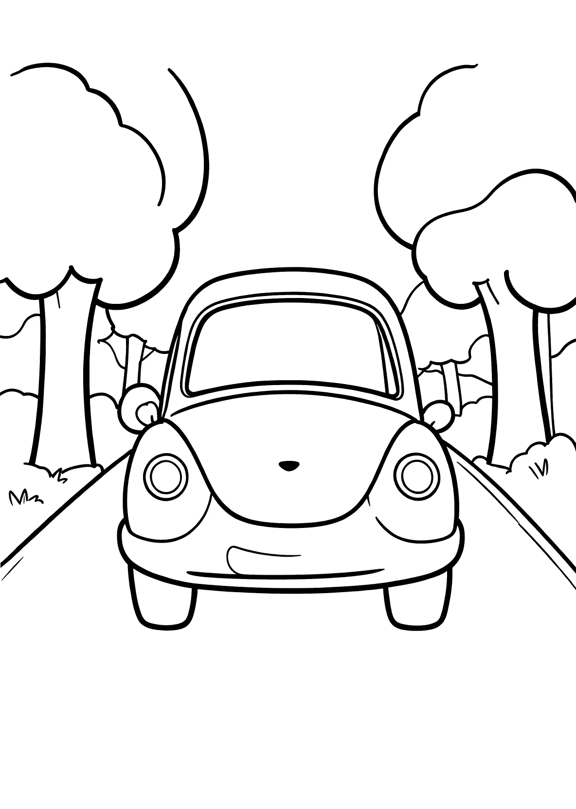 Kleines Auto - Kostenloses Ausmalbild zum Ausdrucken