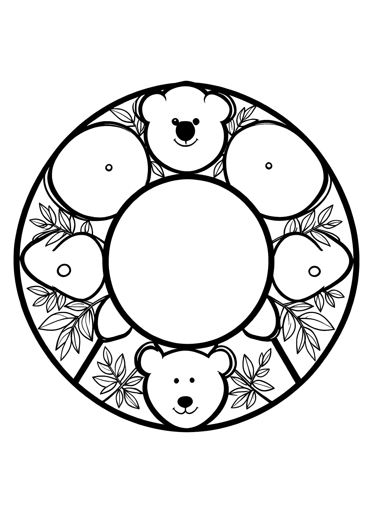 Koalas-Mandala - Kostenloses Ausmalbild zum Ausdrucken
