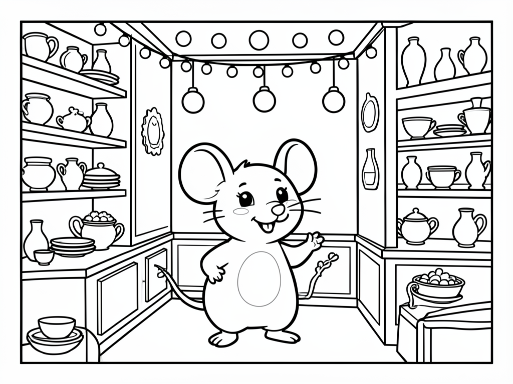 Ausmalbild Maus Ausmalbild für Vorschulkinder aus der Kategorie Tiere - kostenlos ausdrucken