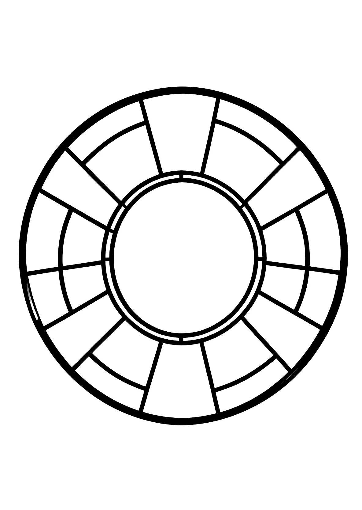 Quadrate-Mandala - Kostenloses Ausmalbild zum Ausdrucken