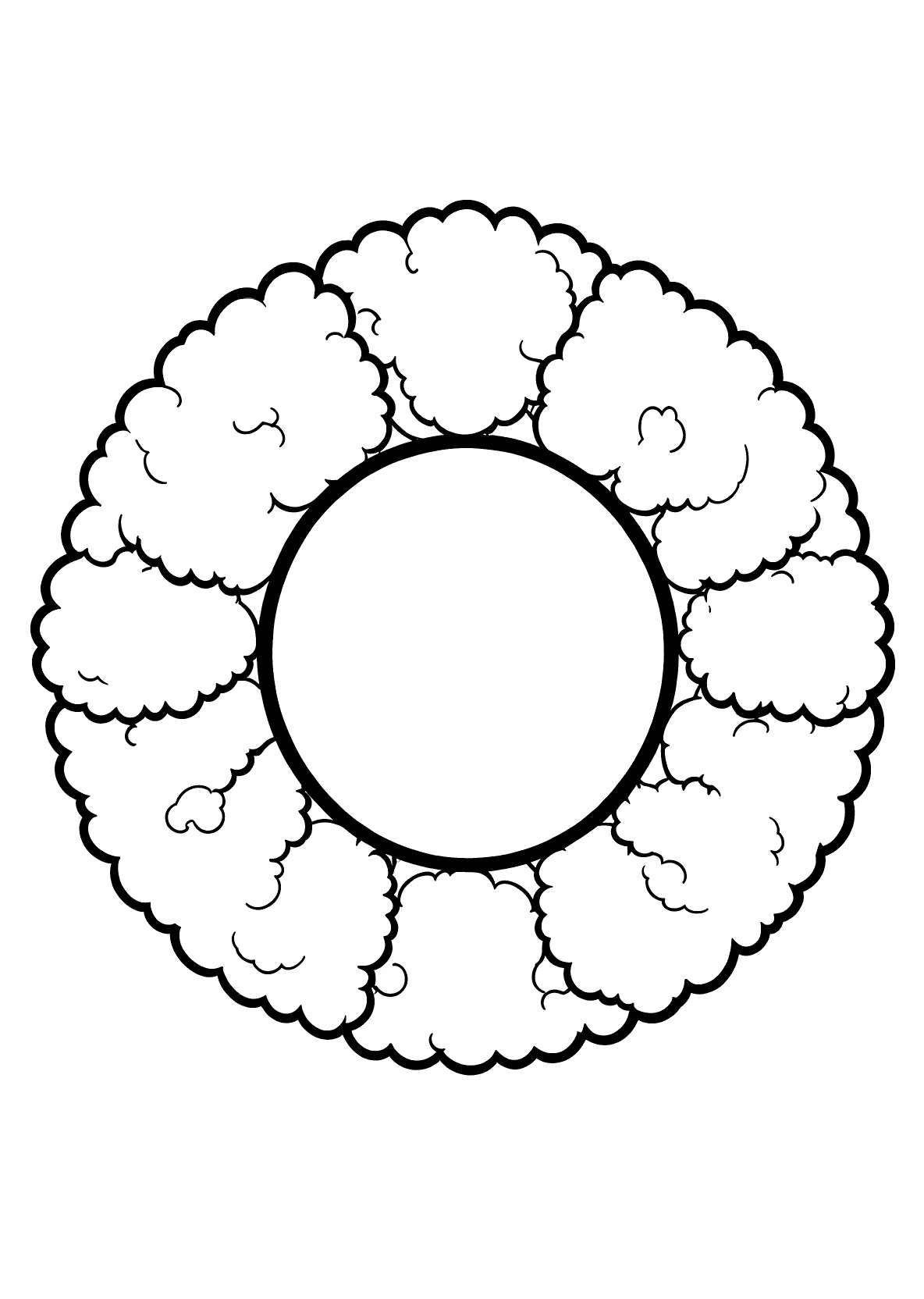 Schafe-Mandala - Kostenloses Ausmalbild zum Ausdrucken
