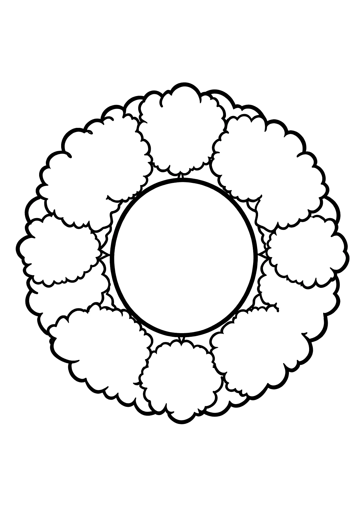 Schafe-Mandala - Kostenloses Ausmalbild zum Ausdrucken