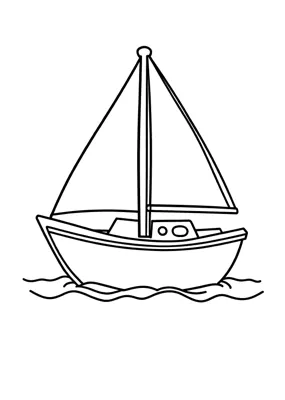 Segelboot - Kostenloses Ausmalbild zum Ausdrucken