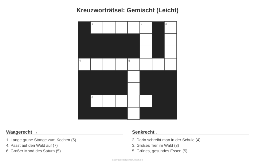 Kreuzworträtsel Kreuzworträtsel: Gemischt (Leicht) aus der Kategorie Sonstiges - kostenlos ausdrucken