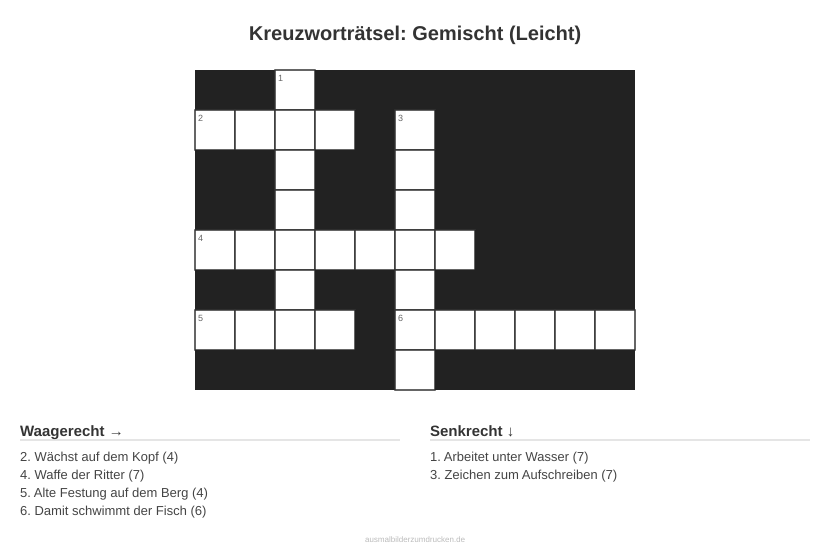 Kreuzworträtsel Kreuzworträtsel: Gemischt (Leicht) aus der Kategorie Sonstiges - kostenlos ausdrucken